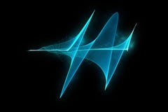 Blue sound wave with blue smoke Royalty Free Stock Image Blue sound wave with blue smoke Royalty Free Stock Image
