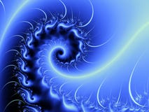 Blue Spiral Wave Fractal Swirl Royalty Free Stock Images