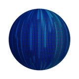 Blue striped lines in technology concept. pattern texture on ball or sphere shape isolated on white background. Mock up design. 3d vector illustration Blue striped lines in technology concept. pattern texture on ball or sphere shape isolated on white background. Mock up design. 3d vector illustration