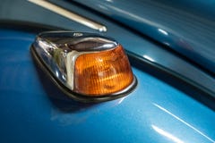 Blue Volkswagen Beetle turn signal royalty free stock photos Blue Volkswagen Beetle turn signal royalty free stock photos