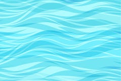 Blue water sea waves abstract vector background. Water wave curve background, ocean banner illustration