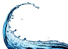 Blue Water Splash Stock Photo
