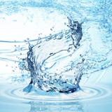 Blue water splash on white background. 3d rendering stock illustration Blue water splash on white background. 3d rendering stock illustration