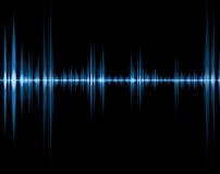 Blue wave of sound Stock Photo Blue wave of sound Stock Photo