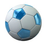 Blue and white soccer ball 3d illustration Stock Photos Blue and white soccer ball 3d illustration Stock Photos
