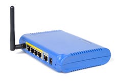 Blue Wireless Router Royalty Free Stock Photos
