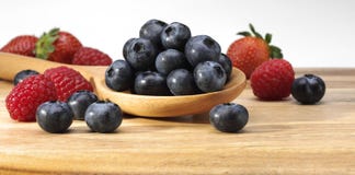 Blueberries Raspberries Royalty Free Stock Photography Blueberries Raspberries Royalty Free Stock Photography
