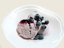 Blueberry ice cream with berries Royalty Free Stock Photos Blueberry ice cream with berries Royalty Free Stock Photos