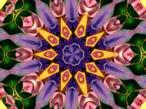 Blumen-Kaleidoskop-Muster lizenzfreie abbildung Blumen-Kaleidoskop-Muster lizenzfreie abbildung
