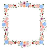 Blumendekorationsrahmen stock abbildung Blumendekorationsrahmen stock abbildung
