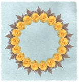 Blumenkreisrahmen mit Papierhintergrund lizenzfreie abbildung Blumenkreisrahmen mit Papierhintergrund lizenzfreie abbildung