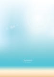 Blur Summer Blue Beach - Vector Background Royalty Free Stock Photography