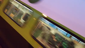 blurry new go train 20151120_171231 Royalty Free Stock Images blurry new go train 20151120_171231 Royalty Free Stock Images