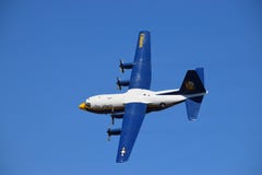 Blåa änglar feta Albert som utför en flygparad royaltyfri foto Blåa änglar feta Albert som utför en flygparad royaltyfri foto