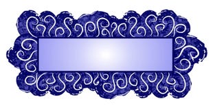 blå mörk rengöringsduk för logosidaswirls stock illustrationer blå mörk rengöringsduk för logosidaswirls stock illustrationer