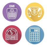 BMI or Body Mass Index Icons stock illustration BMI or Body Mass Index Icons stock illustration