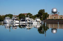 Boat Dock Reflection Stock Photo Boat Dock Reflection Stock Photo