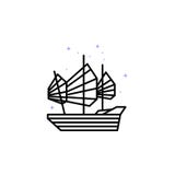 Boat, Ship, China culture icon. Element of China culture icon. Thin line icon for website design and development, app development vector illustration Boat, Ship, China culture icon. Element of China culture icon. Thin line icon for website design and development, app development vector illustration