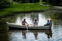 Boating on the river. royalty free stock photography Boating on the river. royalty free stock photography