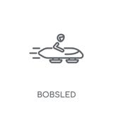 Bobsled liniowa ikona Nowożytny konturu Bobsled logo pojęcie na whit ilustracja wektor Bobsled liniowa ikona Nowożytny konturu Bobsled logo pojęcie na whit ilustracja wektor