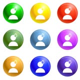 Body thermometer icons set vector royalty free illustration Body thermometer icons set vector royalty free illustration