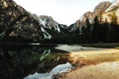Body of Water Near Trees during Sunset Stock Photography Body of Water Near Trees during Sunset Stock Photography