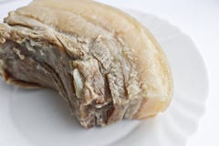 Boiled pork lard with ribs. Nutritional meals stock photography Boiled pork lard with ribs. Nutritional meals stock photography