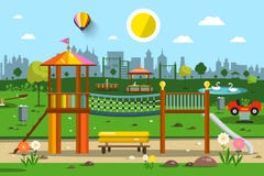 Boisko w miasto parku ilustracja wektor Boisko w miasto parku ilustracja wektor
