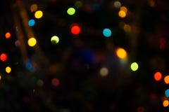Bokeh Of Christmas Lights Royalty Free Stock Photos