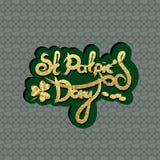 Bokstäver för dag för St Patrick ` s Ferieklistermärke Arkivfoto Bokstäver för dag för St Patrick ` s Ferieklistermärke Arkivfoto