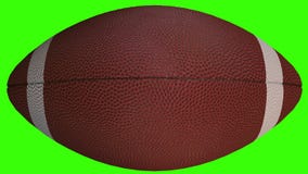 Bola del f?tbol americano - primer del objeto del deporte 3D, v?deo animado en la pantalla verde Bola del f?tbol americano - primer del objeto del deporte 3D, v?deo animado en la pantalla verde