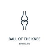 bola del vector del icono de la rodilla de la colección de las partes del cuerpo Línea bola fina del ejemplo del vector del icono libre illustration bola del vector del icono de la rodilla de la colección de las partes del cuerpo Línea bola fina del ejemplo del vector del icono libre illustration