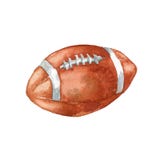 A bola do futebol americano no fundo branco ilustração stock A bola do futebol americano no fundo branco ilustração stock