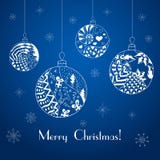 Bolas de la Navidad Papá Noel en un trineo stock de ilustración Bolas de la Navidad Papá Noel en un trineo stock de ilustración