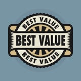 Bollo o emblema con valore di meglio del testo royalty illustrazione gratis Bollo o emblema con valore di meglio del testo royalty illustrazione gratis