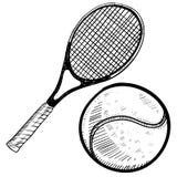 bollracqueten skissar tennis vektor illustrationer bollracqueten skissar tennis vektor illustrationer