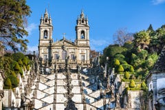 Bom Jezus robi Monte monasterowi, Braga, Portugalia zdjęcia royalty free Bom Jezus robi Monte monasterowi, Braga, Portugalia zdjęcia royalty free