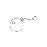 Bomb explosive war weapon outline icon. Signs and symbols can be used for web, logo, mobile app, UI, UX stock illustration Bomb explosive war weapon outline icon. Signs and symbols can be used for web, logo, mobile app, UI, UX stock illustration