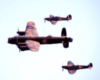 Bomber And Fighter Patrol Royalty Free Stock Photo