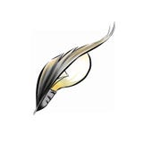 Bombilla del logotipo y pluma de pájaro libre illustration Bombilla del logotipo y pluma de pájaro libre illustration