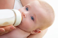 Bond Little Baby Blue Eyes Drinking Bottle Milk Royalty Free Stock Image Bond Little Baby Blue Eyes Drinking Bottle Milk Royalty Free Stock Image