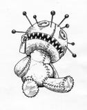 Boneca do vudu - desenho da tinta ilustração do vetor Boneca do vudu - desenho da tinta ilustração do vetor