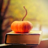 Book And Pumpkin Stock Image Book And Pumpkin Stock Image
