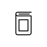 Book cover icon. Can be used for web, logo, mobile app, UI, UX stock illustration Book cover icon. Can be used for web, logo, mobile app, UI, UX stock illustration