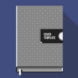 Book cover template with monochrome geometric pattern