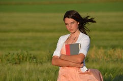 Book love in a wheat field royalty free stock photo Book love in a wheat field royalty free stock photo