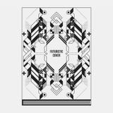 Book/poster/magazine cover template with abstract symmetric elements