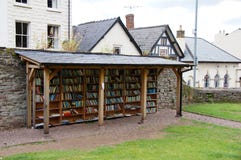 Book shelves in Hay on Wye