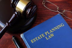 Book with title estate planning law.