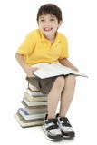 books det spännande pojkebarnet arkivbild books det spännande pojkebarnet arkivbild